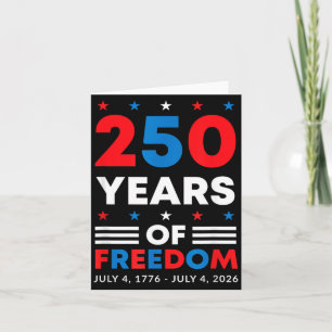 Carte Drapeau USA 250e anniversaire du 4 juillet Amériqu