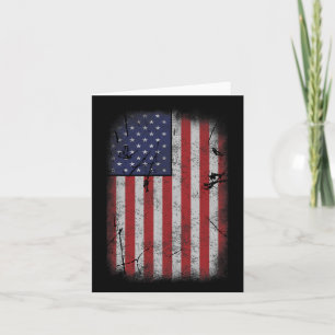 Carte Drapeau Usa 4 Juillet Américain Rouge Blanc Bleu V