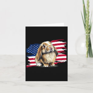 Carte Drapeau Usa 4 Juillet Mini Holland Lop Lapin