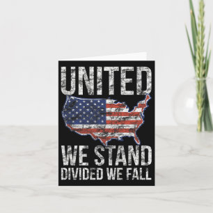 Carte Drapeau Usa 4 juillet Unis Nous Restons Divisés No