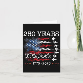 Carte Drapeau USA avions de combat Vintage 250 ans 1776-