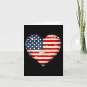 Carte Drapeau Usa Cœur Memorial Day Patriotique Américai