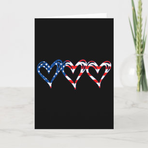 Carte Drapeau Usa Cœurs Patriotiques Américains Forces A