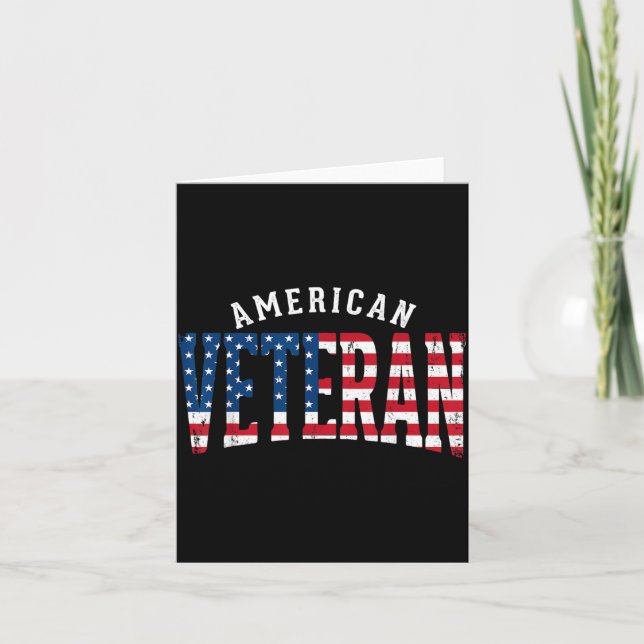 Carte Drapeau Usa d'un vétéran américain (Devant)