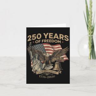 Carte Drapeau USA Liberty Eagle 250 Ans Liberté 1776-202