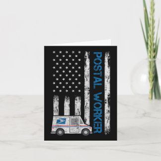 Carte Drapeau Usa Patriotique Travailleur Postal Mailman