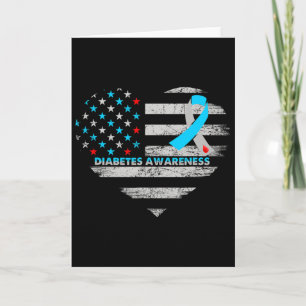 Carte Drapeau Usa Sensibilisation Au Diabète Cœur Famill
