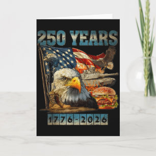 Carte Drapeau Usa Vintage Eagle 250 Ans 1776-2026 250e A