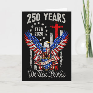 Carte Drapeau Usa Vintage Eagle 250 Ans 1776-2026 250e A
