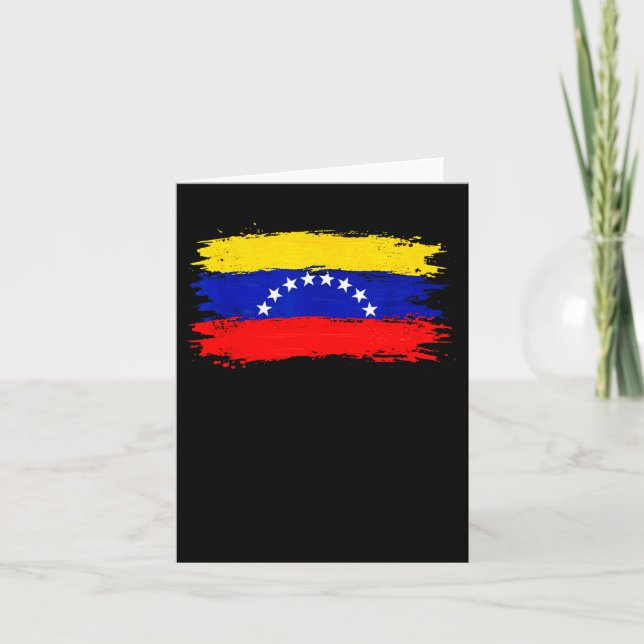 Carte Drapeau Venezuela 2026 Libre Paix  (Devant)