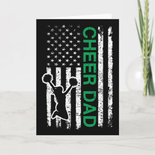 Carte Drapeau vert de cheer Papa Cheerleading