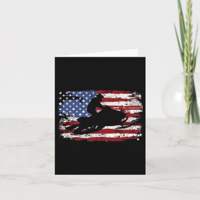 Carte Drapeau Vintage américain (Devant)