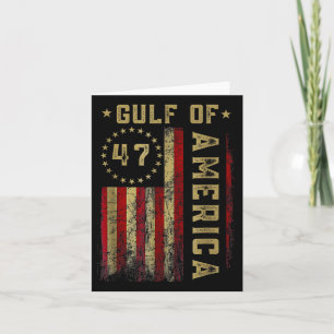Carte Drapeau Vintage Américain Du Golfe Des États-Unis