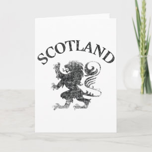 Carte Drapeau vintage Écosse Lion rampant d'Écosse Rugby
