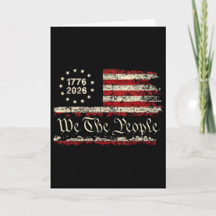 Carte Drapeau vintage Usa 250e anniversaire de l'indépen