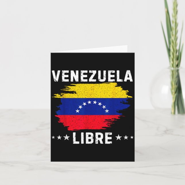 Carte Drapeau Vintage Venezuela Libre 2026 Venezuela  (Devant)