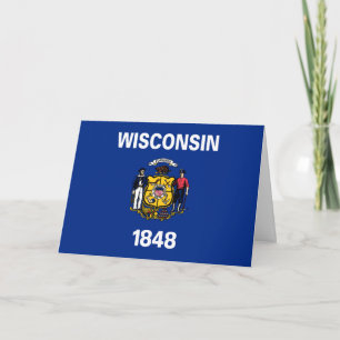 Carte Drapeau Wisconsinite, Drapeau du Wisconsin