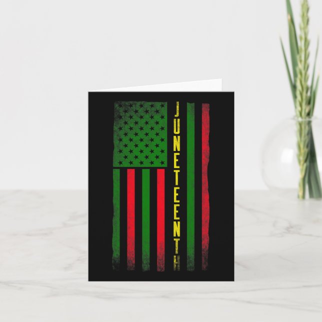 Carte Drapeaux Afrique Juneteenth Noir Afro-Américain Fl (Devant)