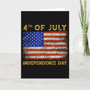 Carte Drapeaux américains Joyeux 4 juillet Jour de l'ind