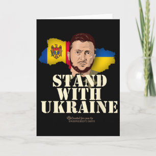Carte Drapeaux de la République de Moldavie et Zelensky 