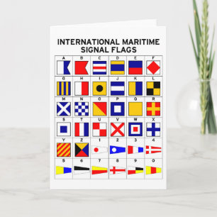 Carte Drapeaux de signal maritimes internationaux
