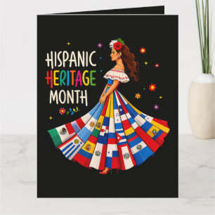 Carte Drapeaux des pays latinos du Mois du patrimoine hi