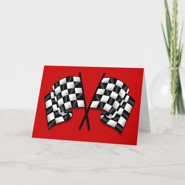 Carte Drapeaux - Motorsport à damiers drapeau de course (Devant)