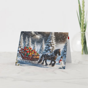 Carte Draps de Noël Remplis à l'ancienne