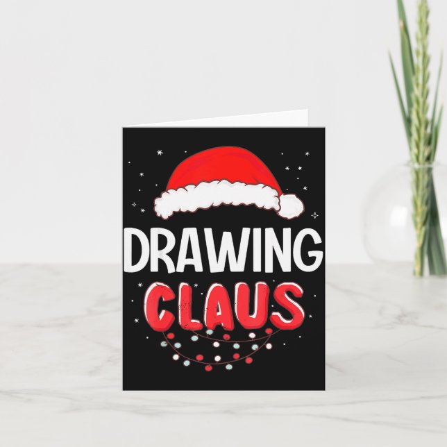 Carte Drawing Santa Claus Christmas Matching Costume  (Devant)
