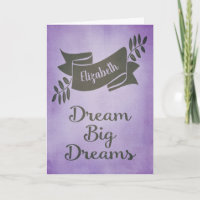 Dream Big Dreams Graduation Félicitations Purple