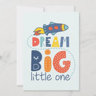Carte Dream Big Little One Rocket
