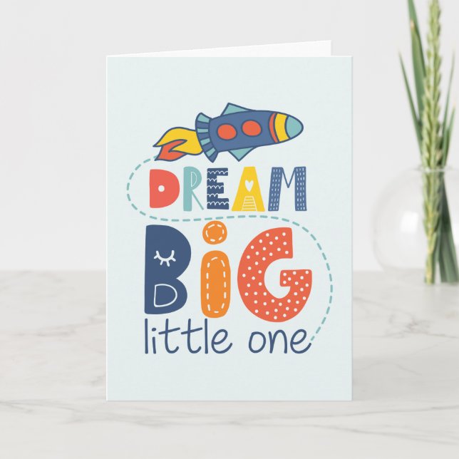 Carte Dream Big Little One Rocket (Devant)