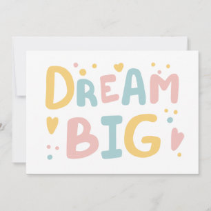 Carte Dream Big Pastel Hearts