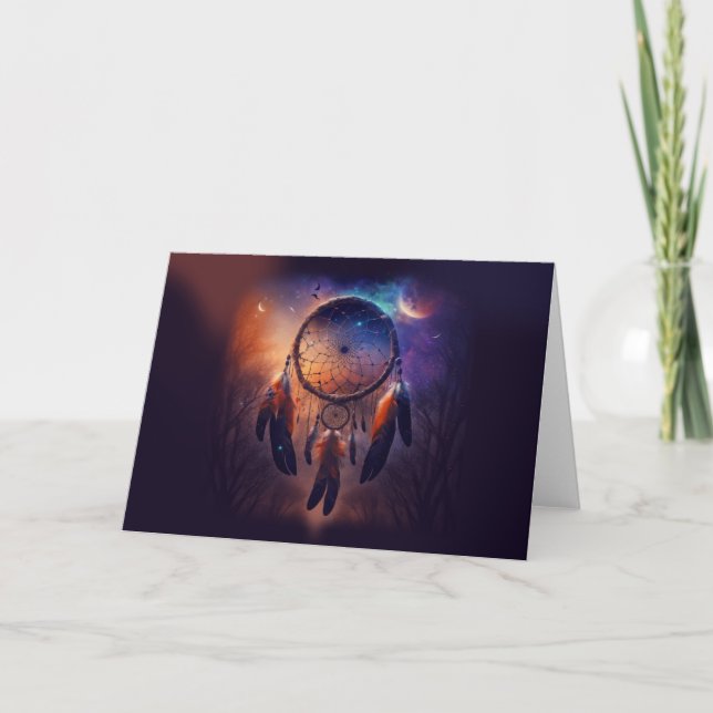 Carte Dreamcatcher dans la forêt (Devant)