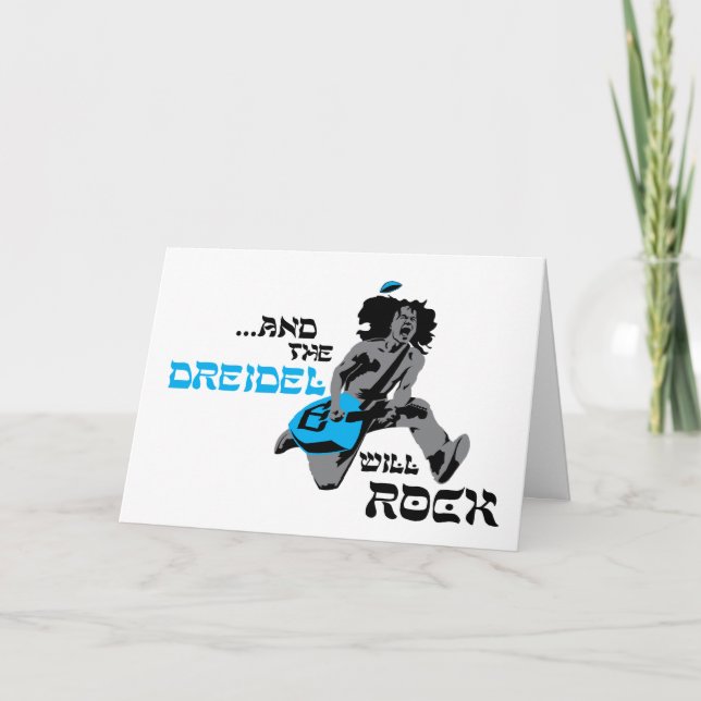 Carte Dreidel Rock Chanukah (Devant)