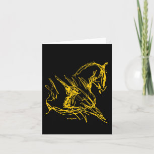 Carte Dressage : Chariot d'individu - or sur le noir