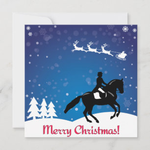 Carte Dressage du Cheval de Noël hiver