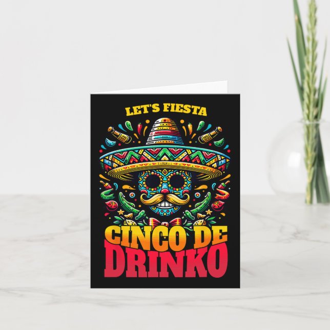 Carte Drinko de Cinco De Mayo drôle et cool  (Devant)