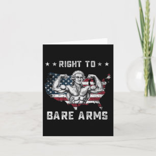 Carte Droit À Armes Nues Drapeau 4 juillet Drôle Gym W