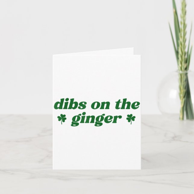 Carte Droit sur les rouquins de la St Patrick irlandais  (Devant)