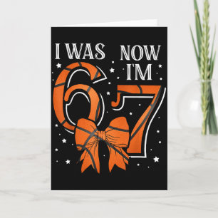 Carte Drôle67 Six Sept Fille Anniversaire Basketball J'a