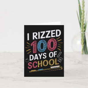 Carte Drôle 100 Jours D'École 100E J'Ai Rizé 100 Jours O