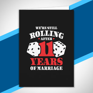 Carte Drôle 11e Anniversaire de Mariage Couple Marié dep