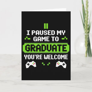 Carte Drôle 2025 Gamer Diplômé Remise de diplôme pour lu