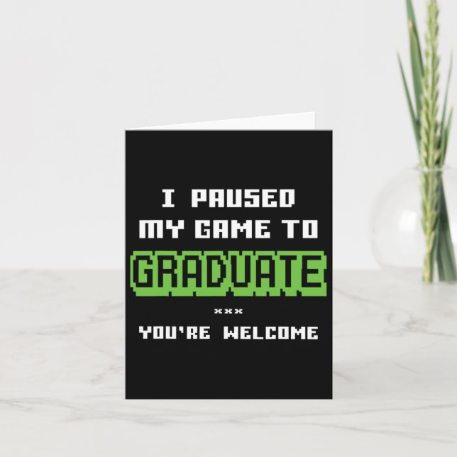 Carte Drôle 2025 Gamer Graduate Graduation (Devant)