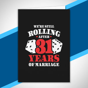 Carte Drôle 31e Anniversaire de Mariage Couple Marié dep