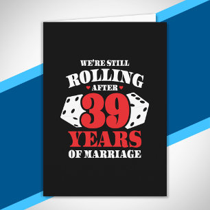 Carte Drôle 39e Anniversaire de Mariage Couple Marié dep