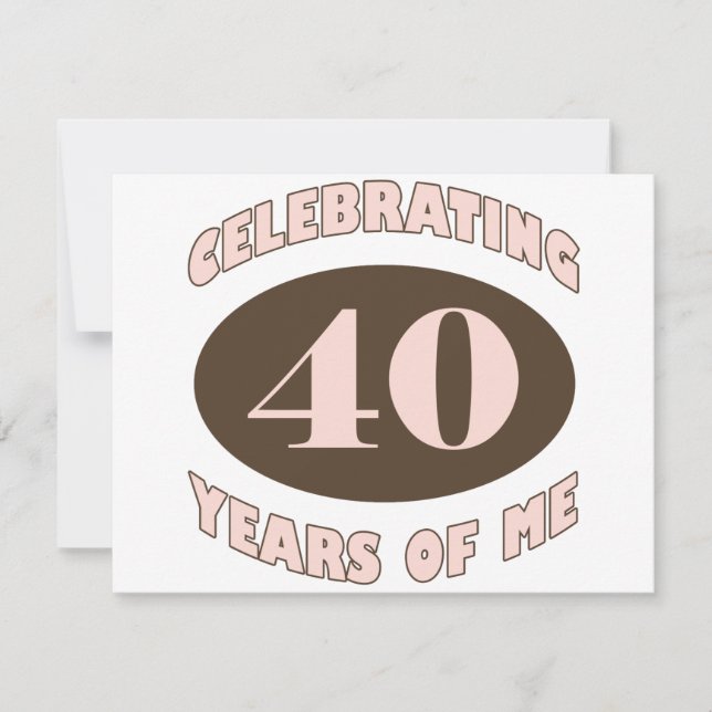 Carte Drôle 40e anniversaire cadeaux (Devant)