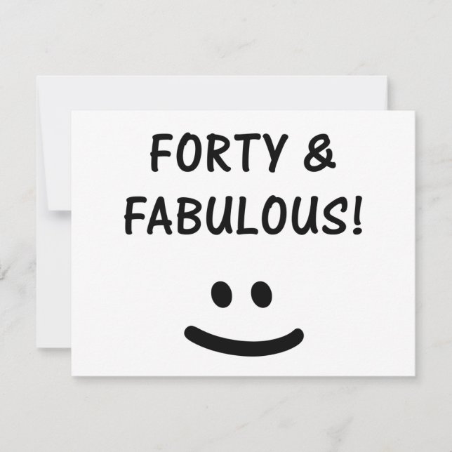 Carte Drôle 40e anniversaire cadeaux (Devant)