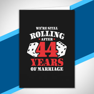 Carte Drôle 44e Anniversaire de Mariage Couple Marié dep